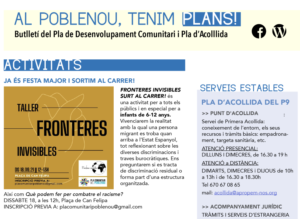 El Butlletí dels PLANS del Poblenou